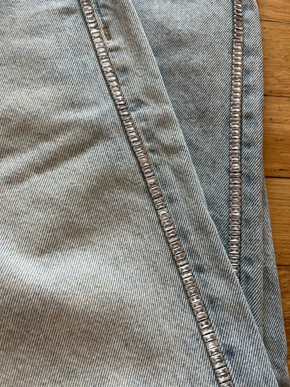 J. Crew women’s embellished Jeans - relaxed Straight mid rise